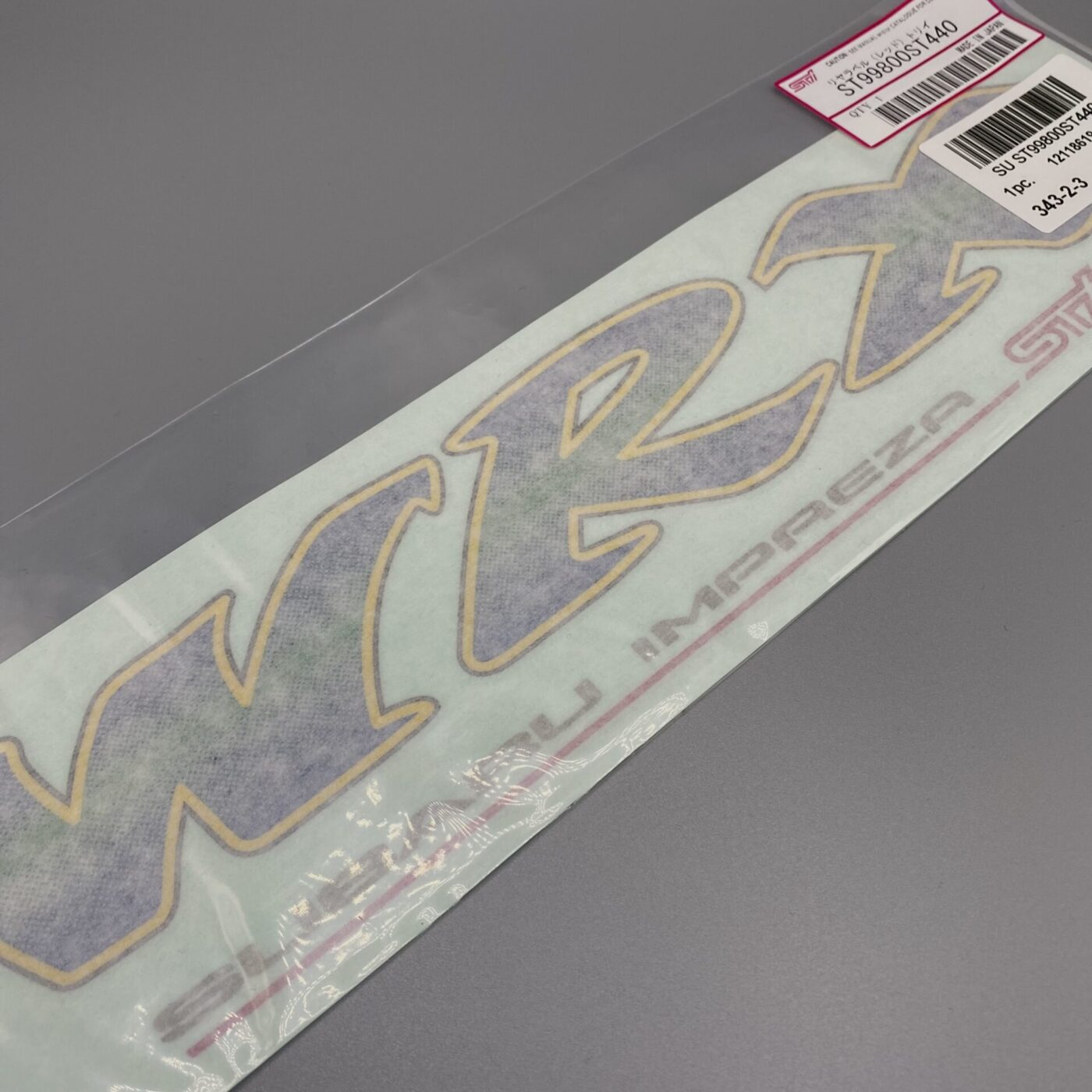 ST99800ST440 – Rear Trunk WRX STI decal
