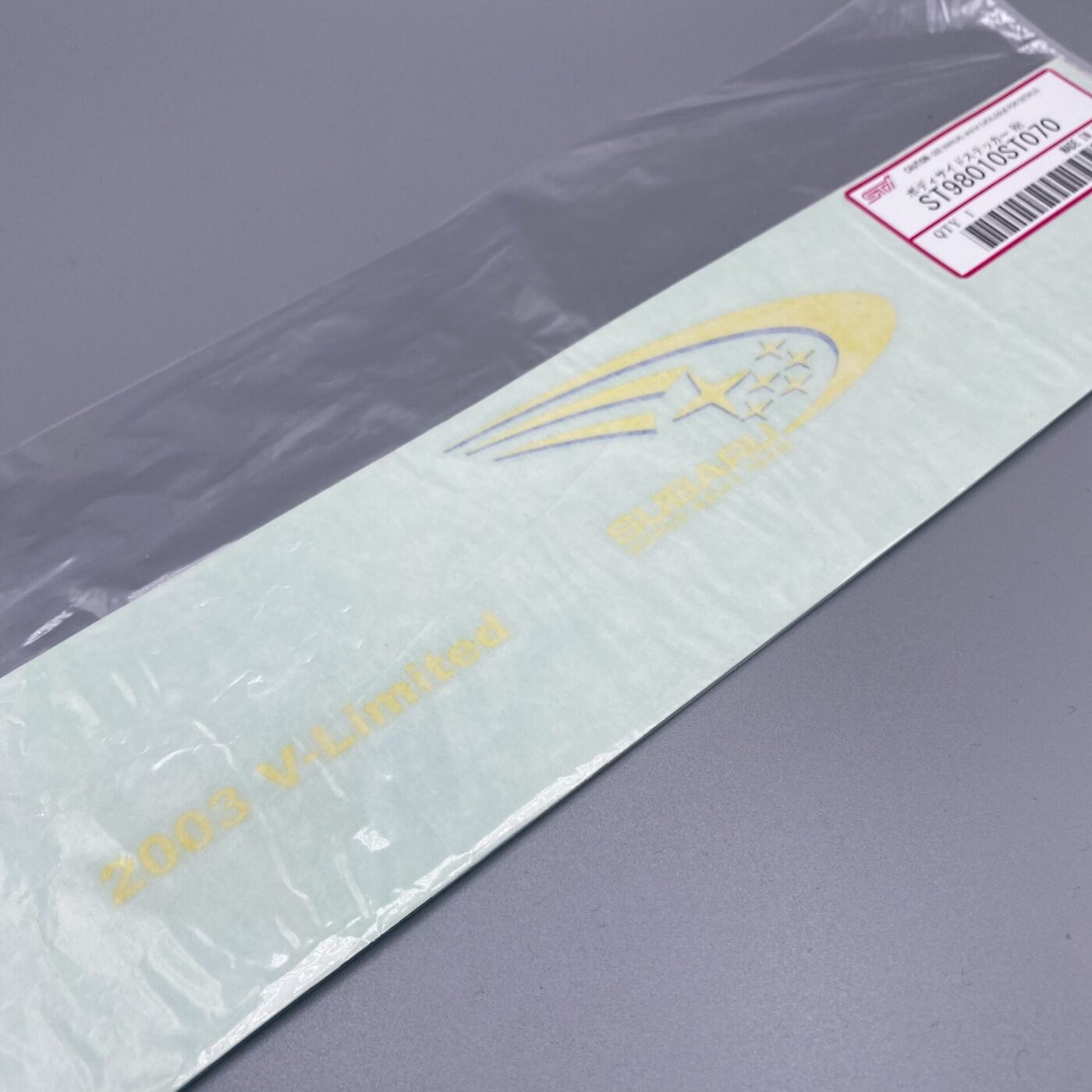 ST98010ST070 – Decal 2003 V Limited RH